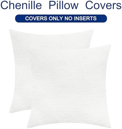 CaliTime Decorative Couch Throw Pillow Covers 24 X 24 Inches True White - Image 6