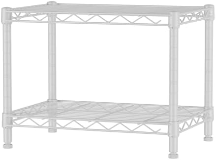 Small Wire 2 Shelves Pantry Metal Shelf Floor Organizer Under Desk by SINGAYE