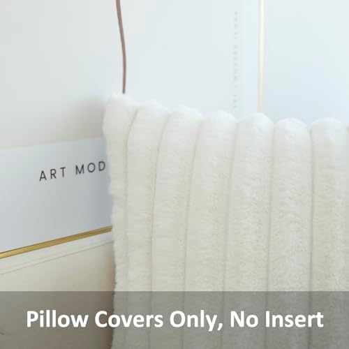 JOJUSIS Faux Fur Plush Throw Pillow Covers, 16 x 16-Inch - Image 2