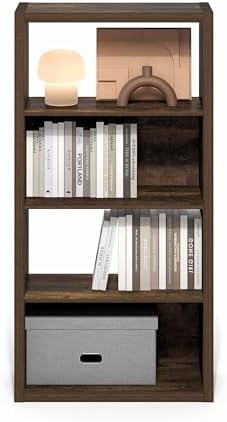 Furinno Viola Book Shelf, 4-Tier Bookshelf, Extra Thick Frame Bookcase - Image 5