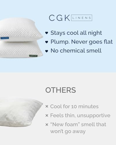 Adjustable Cooling Pillow Queen Size, Arrives Extra Full, Customizable Fill - Image 6