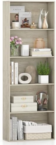 GIANTEX 5-Tier Bookshelf, Freestanding Bookcase, 5 Open Shelf by Giantex