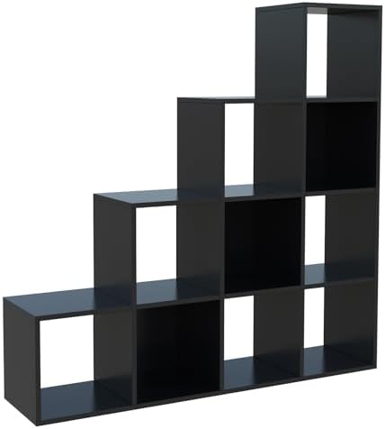 OSCHF Ladder Cube Storage Bookcase, 10-Cube Corner Shelf - Image 3