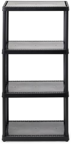Gracious Living 4 Shelf Fixed Height Solid Light Duty Storage Unit 24 x 12 x by GraciousLiving