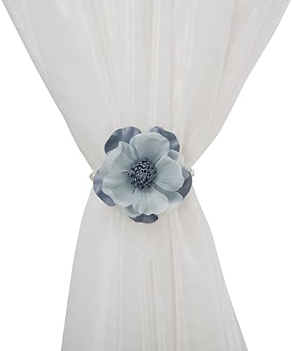 SUQ I OME Pearl Beaded Flower Magnetic Curtain Tieback by SUQIOME