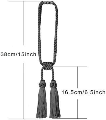 Magnetic Curtain Tiebacks Handmade Tassel Drapery Holdback - Image 2