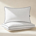 DOWNCOOL Goose Down Bed Pillows Standard Size Set of 2, Pillow Soft Support by DOWNCOOL