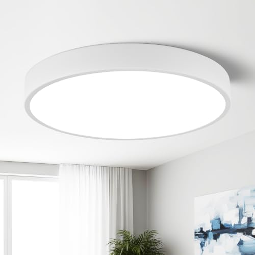 15.74 Inch LED Low Profile Large Flush Mount Ceiling Light Fixture by BrandHomepage