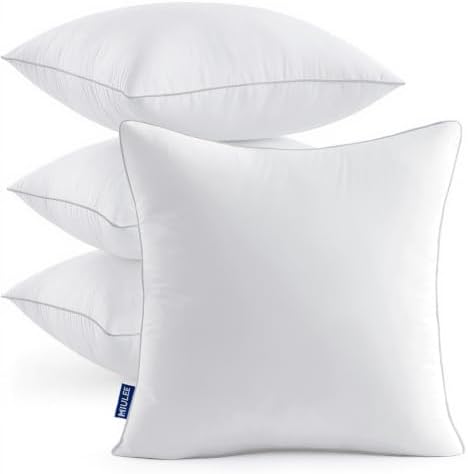 MIULEE 20x20 Inch Pillow Inserts Pack of 4 by MIULEE