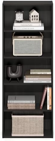 Furinno Basic Book Shelf, 5-Tier Bookshelf, Storage Organizer Bookcase - Image 4