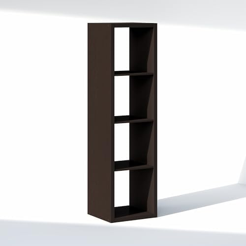 Furinno Cubic Extra Thick 4-Cube Closet Organizers and Storage, Dark Oak - Image 7