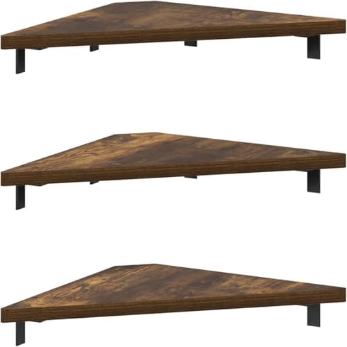 Furinno Rossi Triangle Corner Floating Shelves, Wall Mount Display Shelf - Image 2
