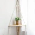 Artilady Macrame Corner Shelf Wall Hanging, Boho Floating Shelves Storage by Artilady