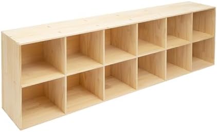 Cashewnuts 12 Cube Storage Organizer Solid Wood Storage Shelf Bookshelf by EncounterRomanceatCashewnuts