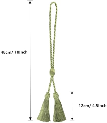 2 Pack Curtain Tiebacks with Tassel, Decorative Curtain Holdback - Image 2