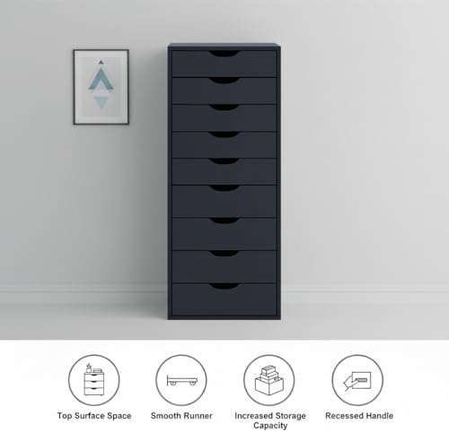 Naomi Home Bianca 9-Drawer Tall Wooden Dresser - Image 5