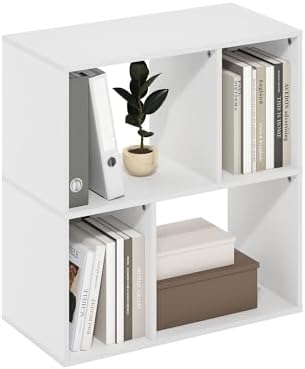 Furinno DALY Book Shelf, 4-Cube Bookshelf, Cube Storage Organizer Bookcase by Furinno-FitsYourSpaceFitsYourBudget