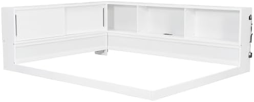 Queen Size Daybed with Storage Shelves, LED Lights & USB Ports - Image 6