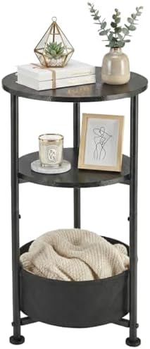 3-Tier Small Round Side Table by Zexvida