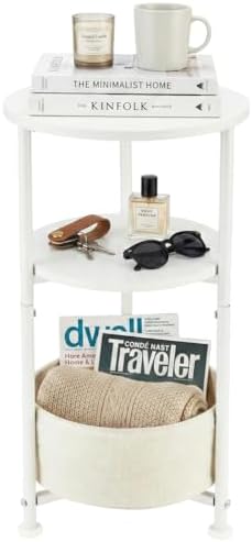 3-Tier Small Round Side Table by Zexvida