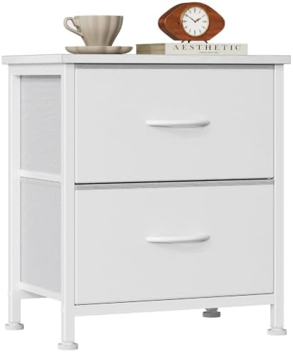 Sweetcrispy Night Stand with 2 Fabric Storage Drawers, Bedside Table by Sweetcrispy