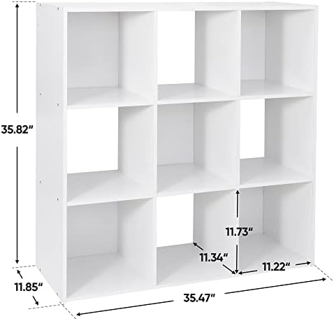JupiterForce 9 Cube Storage Organizer, Wooden Cube Shelf W/ 5 Removable Back - Image 3