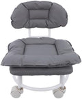 Rolling Work Stool with Backrest, Padded Plastic Seat by GALPADA
