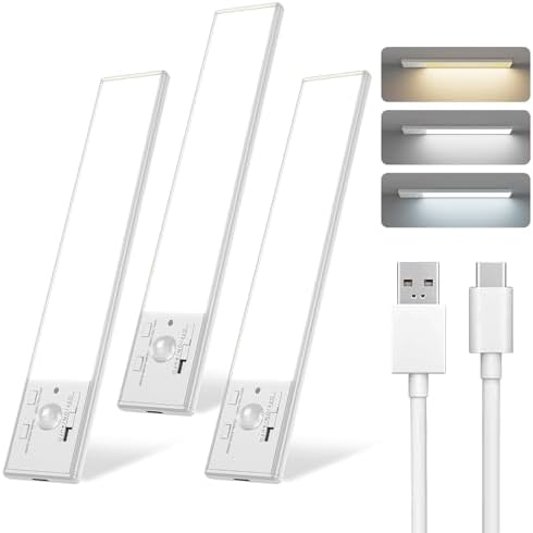 Under Cabinet Lighting, 12 Inch Motion Sensor Light Indoor, 1800mAh USB by Unknown