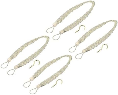 uxcell 4Pcs Curtain Tiebacks, 58cm/23 Braided Drapery Holdback Holder by uxcell