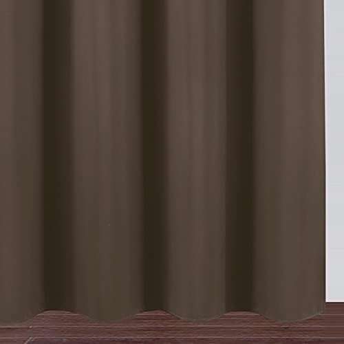 LEMOMO Chocolate Brown Thermal Blackout Curtains/38 x 84 Inch/Set of 2 Panels - Image 9