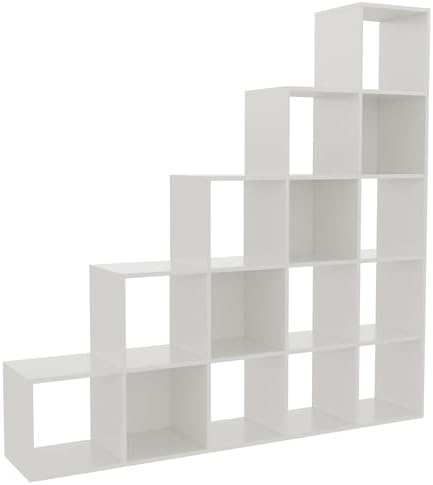 OSCHF Ladder Cube Storage Bookcase, 15-Cube Corner Shelf - Image 3