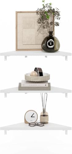 Furinno Rossi Triangle Corner Floating Shelves, Wall Mount Display Shelf - Image 6