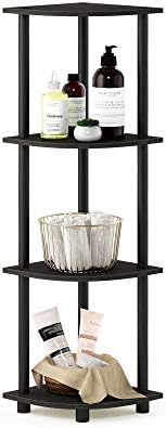 Furinno TURN-N-TUBE Corner Shelf, 4-Tier Corner Bookshelf, Display Storage by Furinno-FitsYourSpaceFitsYourBudget