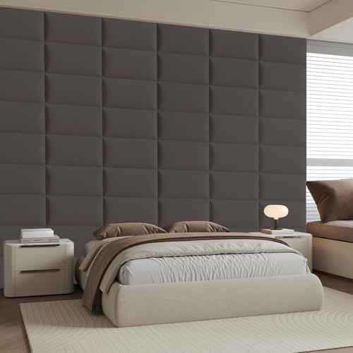 Gray Stick-On Wall Mounted Headboard - Image 3