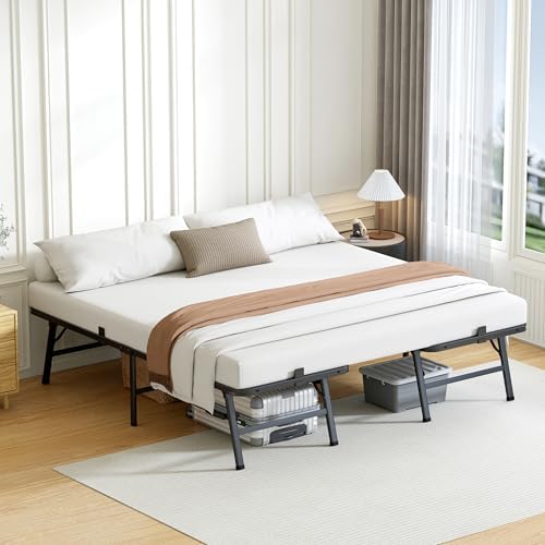 VIPSHOW 18 Inch King Metal Folding Bed Frame, Tool-Free Assembly Platform - Image 2