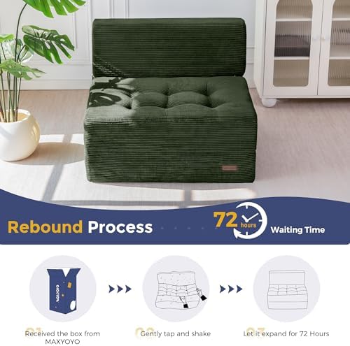 MAXYOYO Folding Sofa Bed, 8-Inch Fold-Out Chair Bed - Image 6