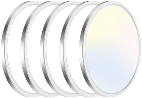 hepside 4PACK Flush Mount LED Ceiling Light Fixture Brushed Nickel, 12Inch 28W by Hepside