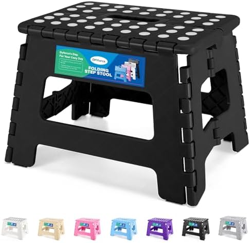 Dyforce Kids Step Stool 9 Inch, 300lbs Folding Step Stool by DyforceHomeDecorCOLTD