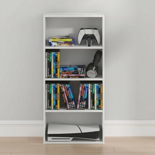 Furinno Basic DVD Shelf, 4-Tier CD Rack, Media Shelf - Image 7