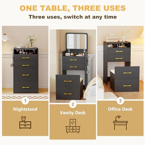 Lvifur Small 3-in-1 Vanity Desk - Image 2