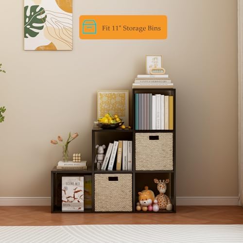 OSCHF Ladder Cube Storage Bookcase, 6-Cube Corner Shelf - Image 6
