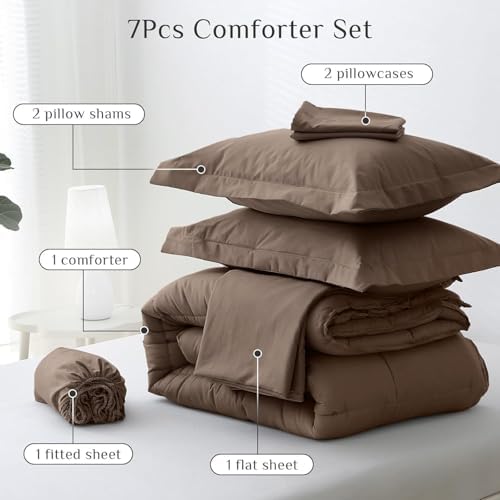 JOLLYVOGUE California King Comforter Set, Ultra-Soft Bed in a Bag Cal King Size - Image 5