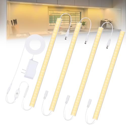 JUSJUBR Under Counter Lights for Kitchen, Under Cabinet Lights Plug-in by Jusjubr