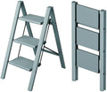 Taranta 3 Step Stool Foldable, Aluminum Step Ladder-Serene Blue by TARANTA