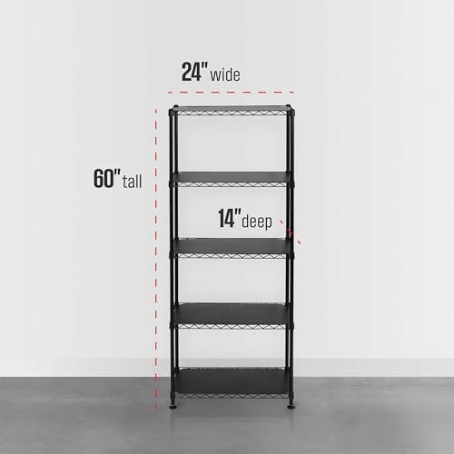 SafeRacks 5-Tier NSF Black Wire Shelving - Image 3