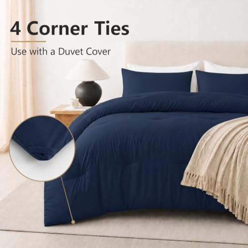 CozyLux Full Comforter Set, 3 Pieces Down Alternative Bedding - Image 4