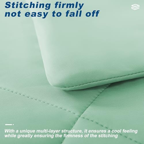 Cooling Comforter Queen Size, Double-Sided Cold Tech Fabric Quilted Bed - Image 4