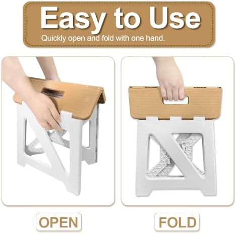 Shower Stool for Shaving Legs, 1 Pack Foot Rest Folding Stool Step to Shave - Image 3