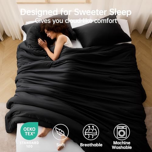 MUXHOMO Oversized King Comforter Set, 3-Piece All-Season Bedding - Image 2