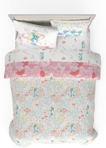 The Smurfs Smurfette Full Bedding Set – 7 Piece Kids Super Soft Microfiber - Image 2